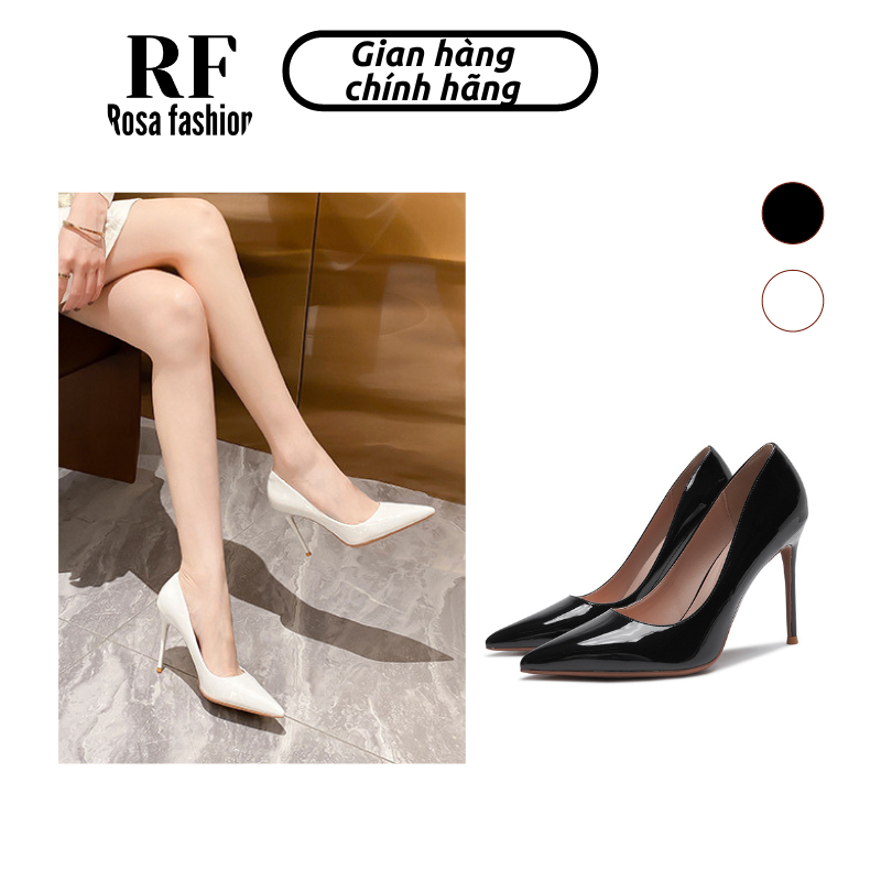 Giày cao gót bít mũi công sở gót nhọn 7-8cm cho nữ Rosafashion Mã RF.0001