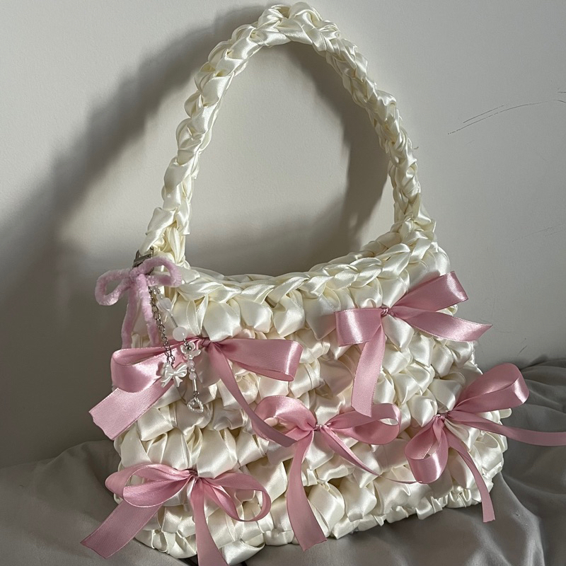 𝐑𝐢𝐛𝐛𝐨𝐧 𝐁𝐚𝐠 𝐁𝐚𝐬𝐢𝐜 ౨ৎ | Túi ruy băng Handmade