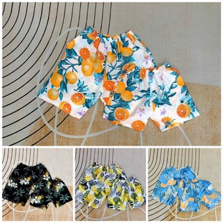 Quần hoa quả hawai đi biển gia đình họa tiết lá cành Đồ Đôi nam nữ Du Lịch - SamSam666