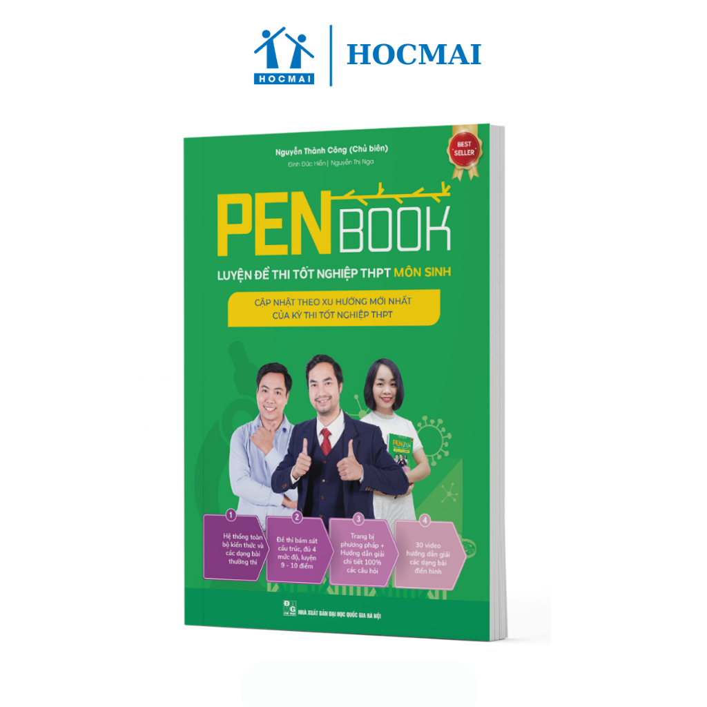 Sách lớp 12 - PENBOOK môn Sinh học – Luyện đề thi tốt nghiệp THPT theo xu hướng mới nhất dành cho 2k6 (Bản thi năm 2024)