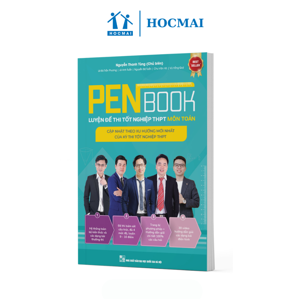 Sách lớp 12 - PENBOOK môn Toán – Luyện đề thi tốt nghiệp THPT theo xu hướng mới nhất dành cho 2k6 (Bản thi năm 2024)