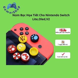 Nintendo Switch : Núm Bọc Họa Tiết Cho Analog Joy Con, Nintendo Switch Lite,Oled,V2