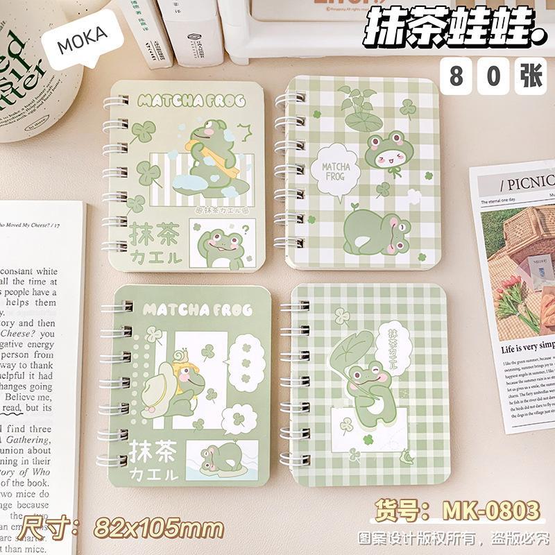 Sổ  lò xo A7 160 trang giấy kẻ ngang nhiều mẫu cute tặng kèm sticker dán