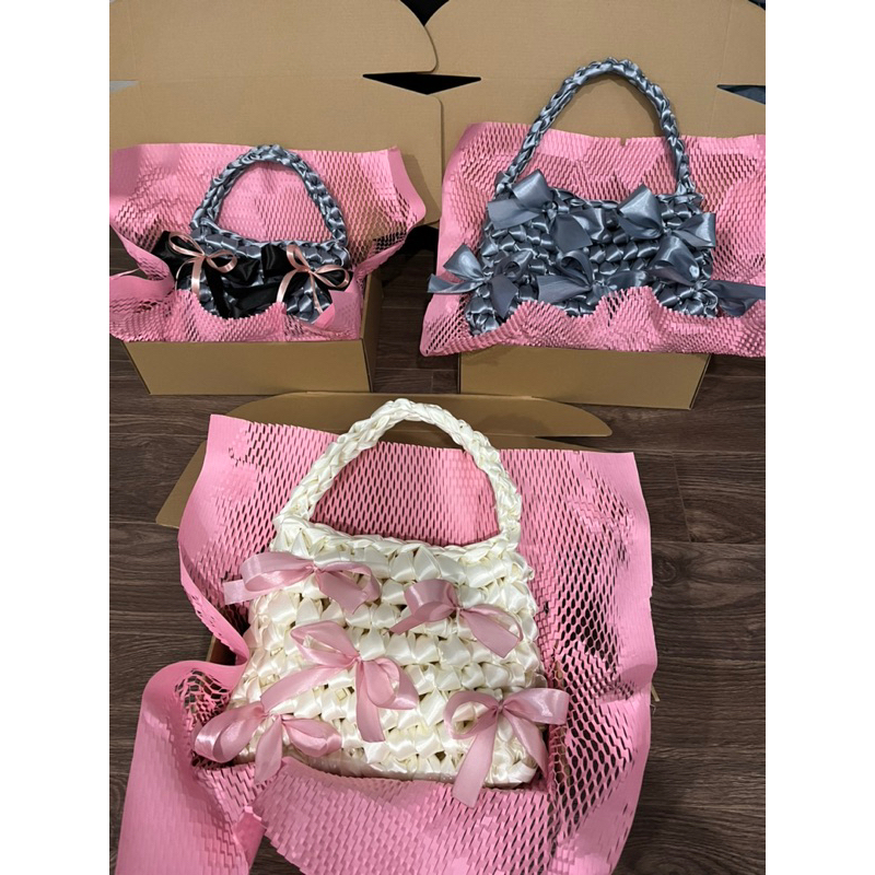 𝐑𝐢𝐛𝐛𝐨𝐧 𝐁𝐚𝐠 𝐁𝐚𝐬𝐢𝐜 ౨ৎ | Túi ruy băng Handmade