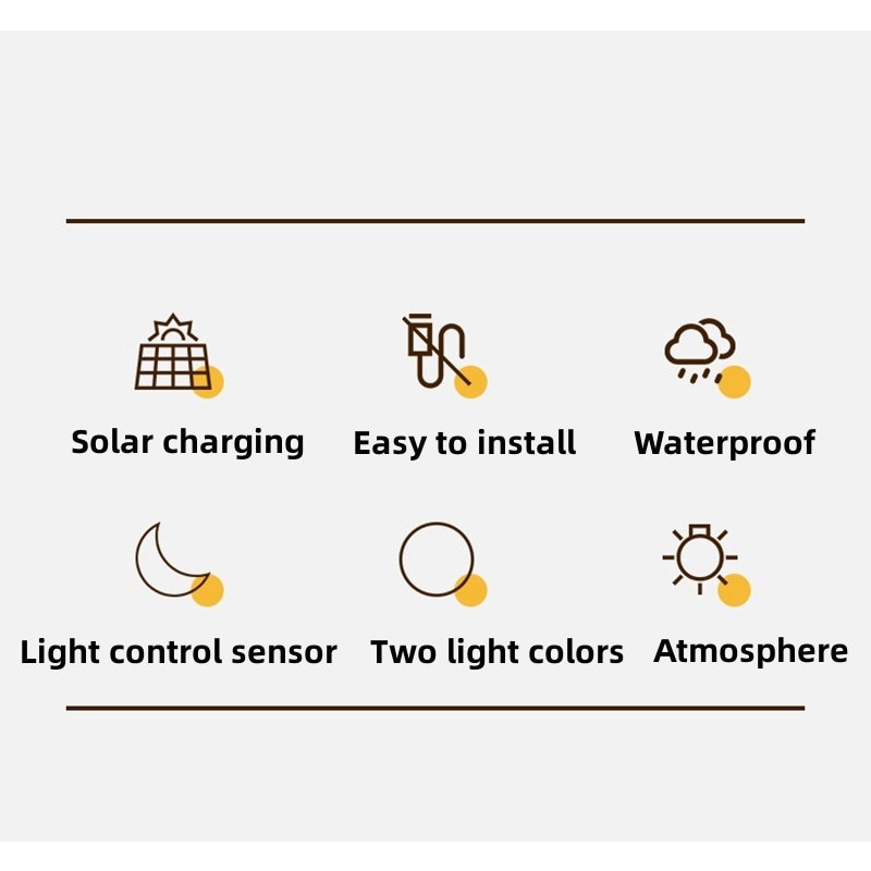 Mới Đèn LED Năng Lượng Mặt Trời 2023 Siêu Sáng Chống Thấm Nước Trang Trí Hàng Rào / Cầu Thang / Hành Lang