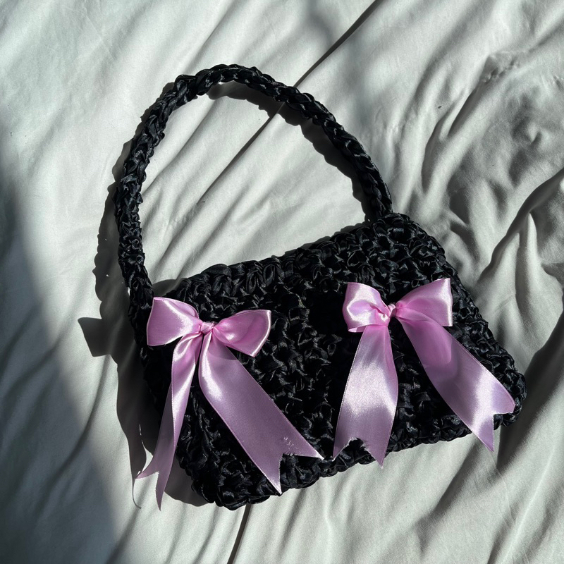 𝐑𝐢𝐛𝐛𝐨𝐧 𝐁𝐚𝐠 𝐁𝐚𝐬𝐢𝐜 ౨ৎ | Túi ruy băng Handmade