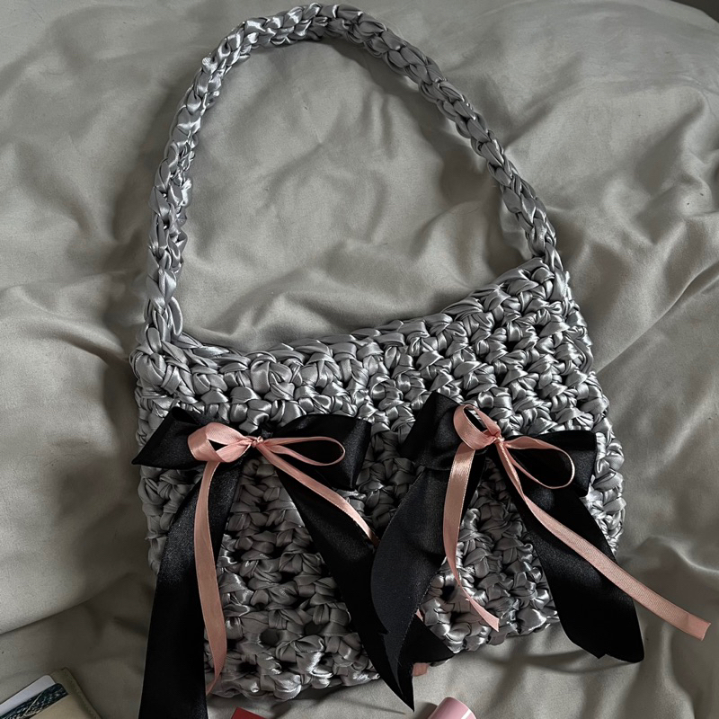 𝐑𝐢𝐛𝐛𝐨𝐧 𝐁𝐚𝐠 𝐁𝐚𝐬𝐢𝐜 ౨ৎ | Túi ruy băng Handmade