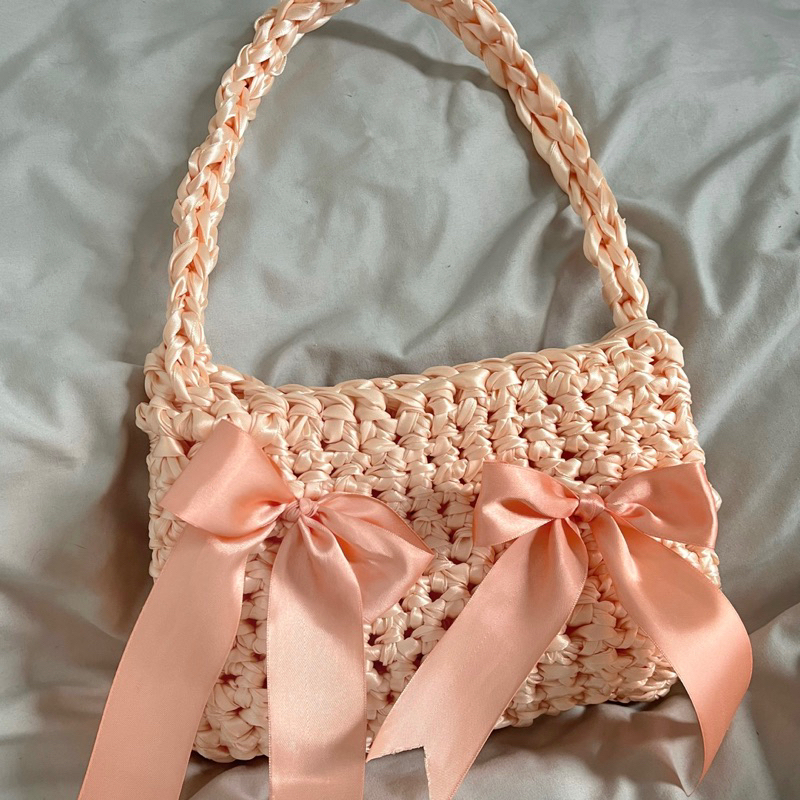 𝐑𝐢𝐛𝐛𝐨𝐧 𝐁𝐚𝐠 𝐁𝐚𝐬𝐢𝐜 ౨ৎ | Túi ruy băng Handmade