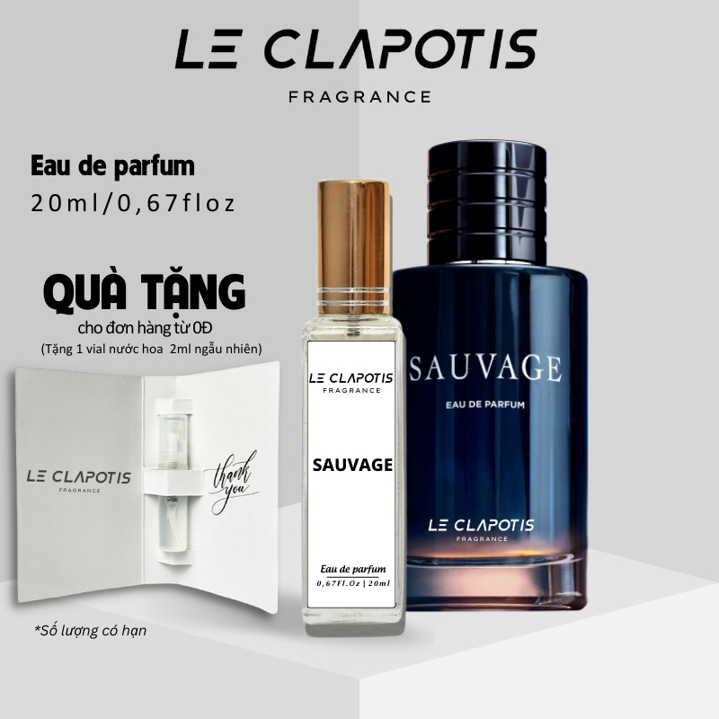 Nước Hoa Nam Chính Hãng Sauvage EDP Le Clapotis 30ml Lưu Hương Lâu Nam Tính Lịch Lãm