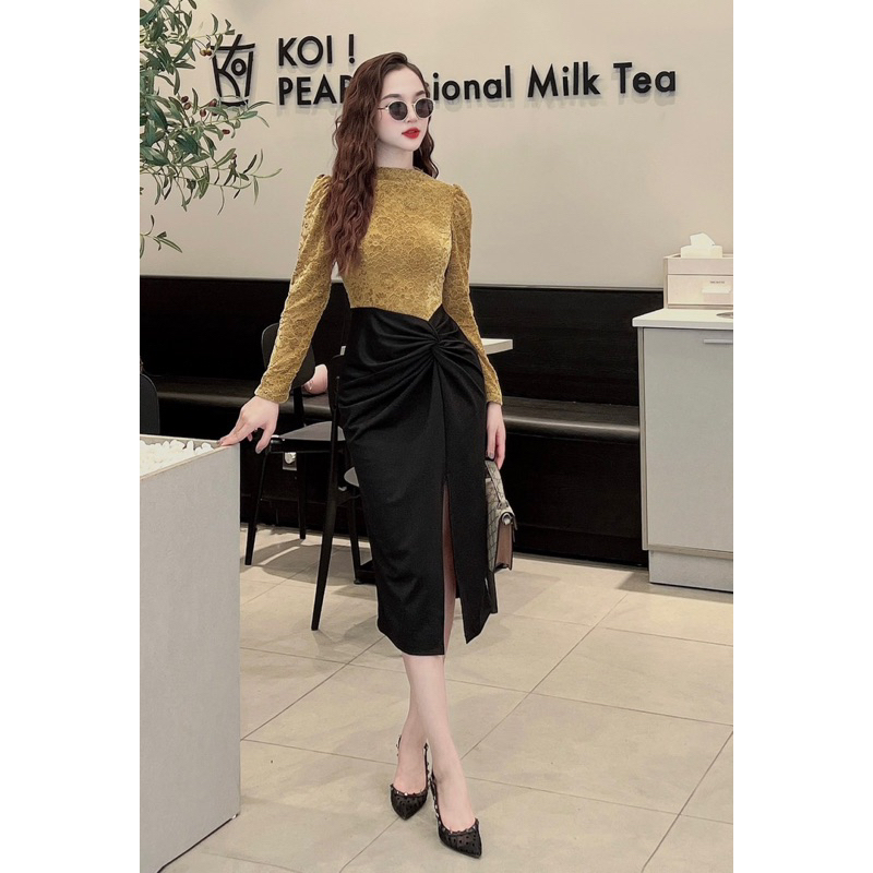 Váy body phối ren Vip010