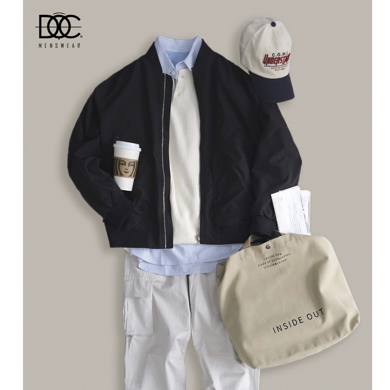 Áo khoác gió nam 2 mặt Độc menswear dệt bo tay và gấu áo cản gió, giữ ấm tốt hạn chế thấm nước - AK417