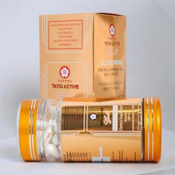 Tatio Active Gold Glutathione Viên Uống Trắng Da - Hộp 60 Viên