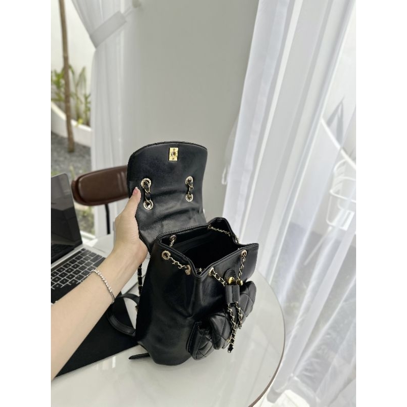 Balo dây rút backpack có xanh jean hoa trà siêu hot đây ạ 22cm