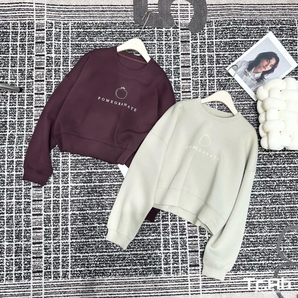 Áo Sweater Chữ POMEGRANATE Xinh Xắn - Hannie Store