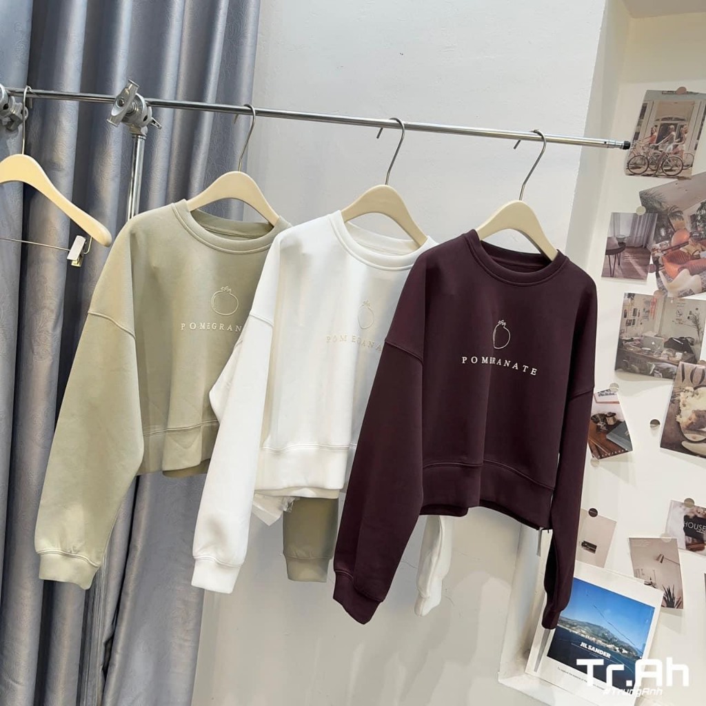 Áo Sweater Chữ POMEGRANATE Xinh Xắn - Hannie Store