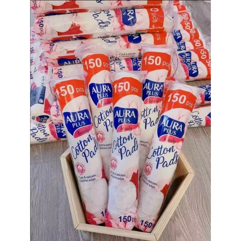 Bông Tẩy Trang Aura chính hãng 150 miếng