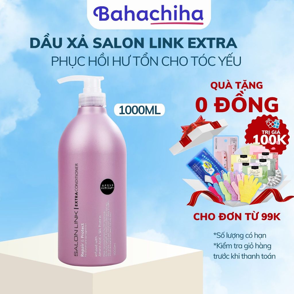 Dầu xả phục hồi tóc Kumano Salon Link Extra 1000ml phục hồi giảm tóc gãy rụng cho nữ - Bahachiha