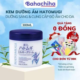 Kem dưỡng ẩm Reihaku Hatomugi 300g dưỡng ẩm, làm trắng trẻ hóa da mặt chiết xuất hạt ý dĩ - Bahachiha