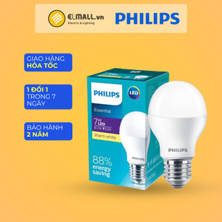 Bóng đèn led bulb 5w, 7w, 9w, 13w e27 vn, led bulb philips essential - elmall