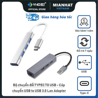 Bộ chuyển đổi typec to usb - cáp chuyển usb to usb 3.0 lan adapter