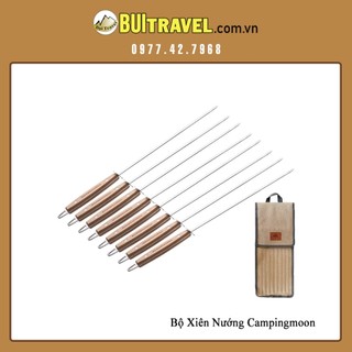 Bộ 8 xiên nướng bbq chính hãng campingmoon bb7312