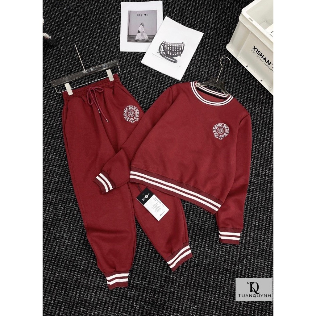 Bộ Đồ Thể Thao Nữ Logo Tròn Chất Umi - Mẫu mới Hot 2023