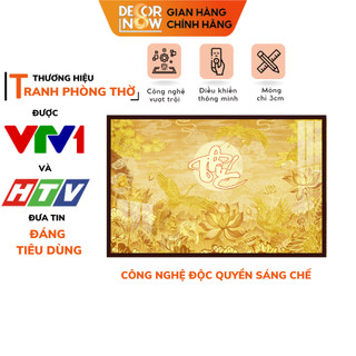 Tranh trúc chỉ in ngang decornow, trang trí bàn thờ phật, làm đèn hào quang sau tượng phật dcn-tc326