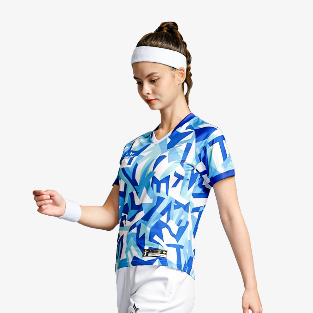 Áo cầu lông nữ Kamito TM Color, mát mẻ, vải Polyester cao cấp, thông thoáng mồ hôi, khử khuẩn