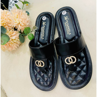 Sandal nữ sỏ ngón chất da mềm êm chân siêu bền đế bệt