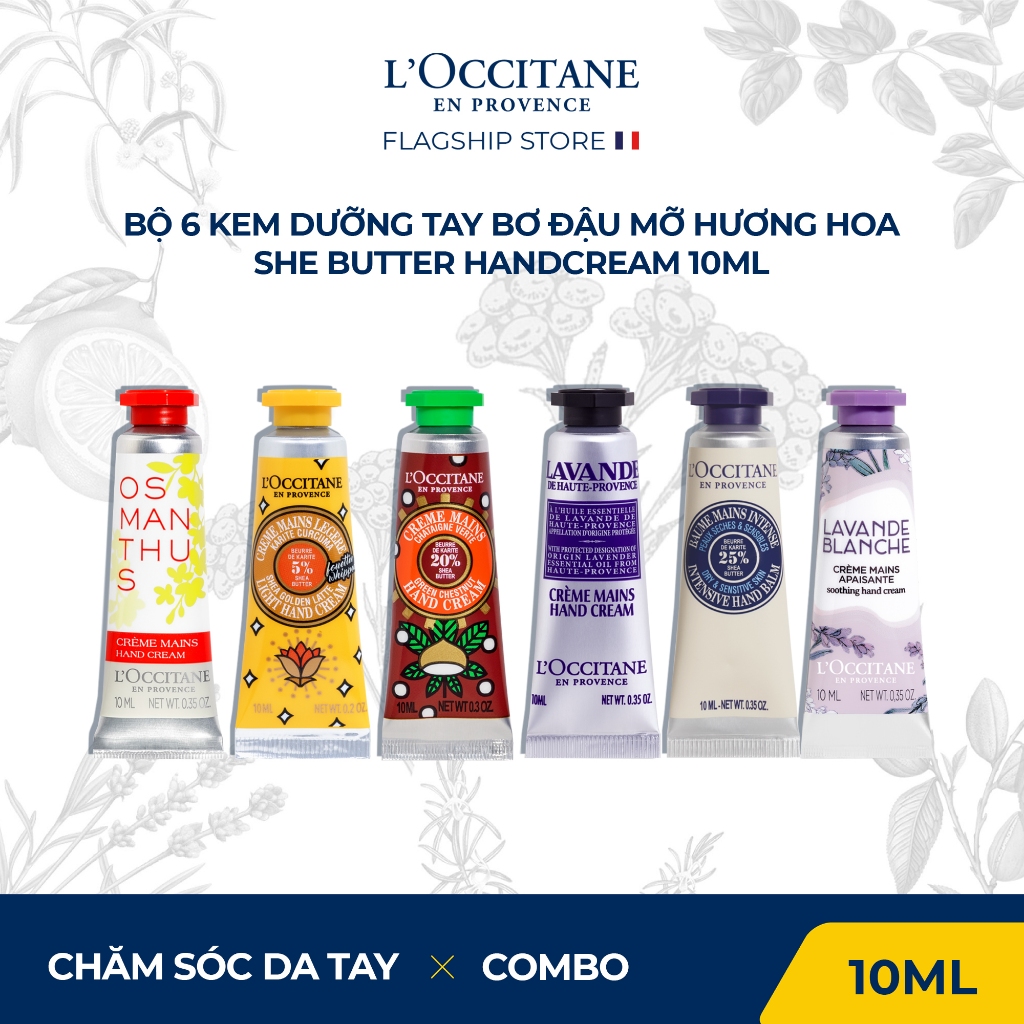 Bộ Set Kem Dưỡng Tay L'Occitane Hand Cream 10ml/tuýp Hương Ngẫu Nhiên