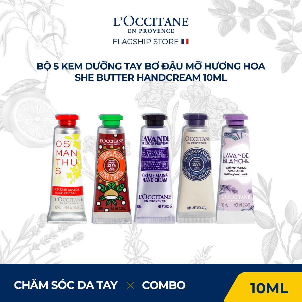 Bộ Set Kem Dưỡng Tay L'Occitane Hand Cream 10ml/tuýp Hương Ngẫu Nhiên