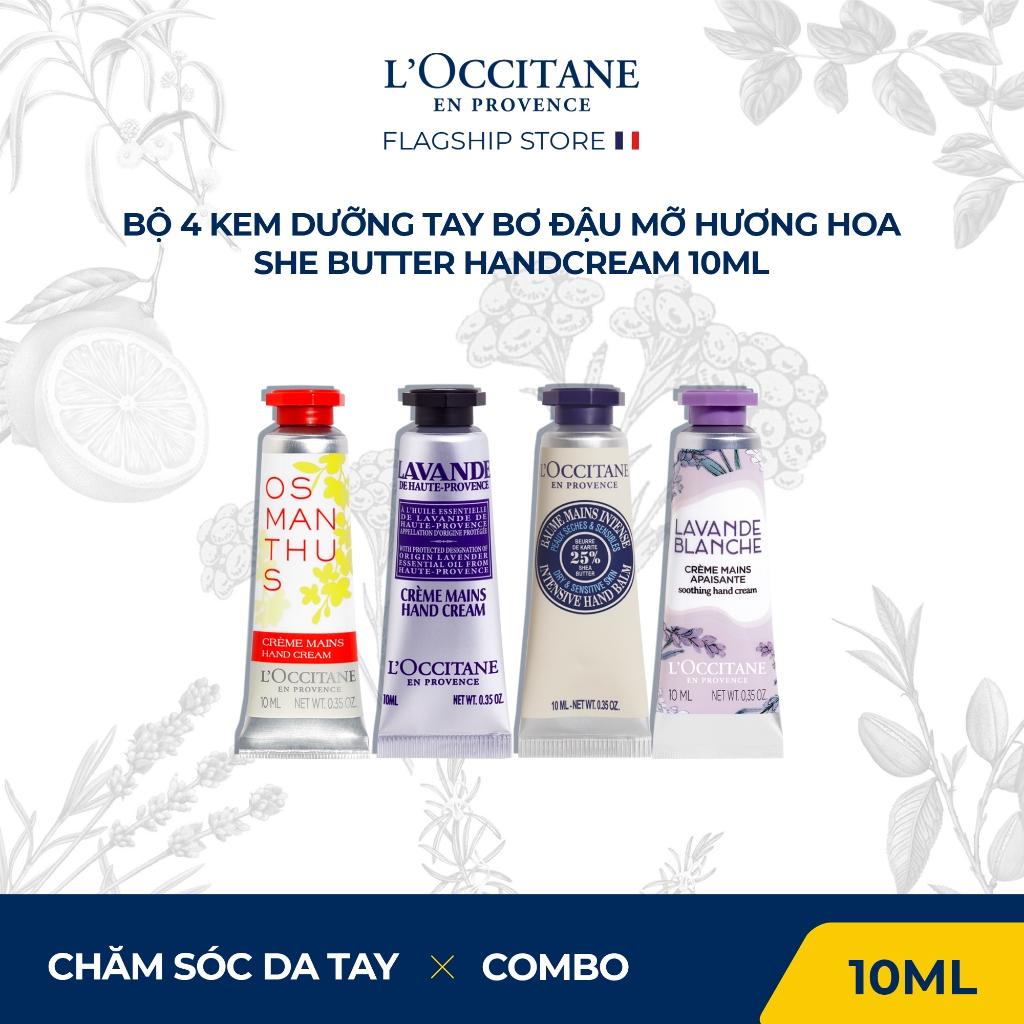 Bộ Set Kem Dưỡng Tay L'Occitane Hand Cream 10ml/tuýp Hương Ngẫu Nhiên