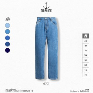 Quần jean nam form loose old sailor - 6721 - big size upto 42