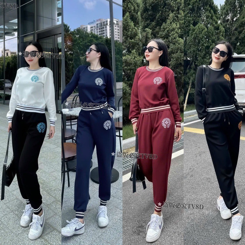 Bộ Đồ Thể Thao Nữ Logo Tròn Chất Umi - Mẫu mới Hot 2023