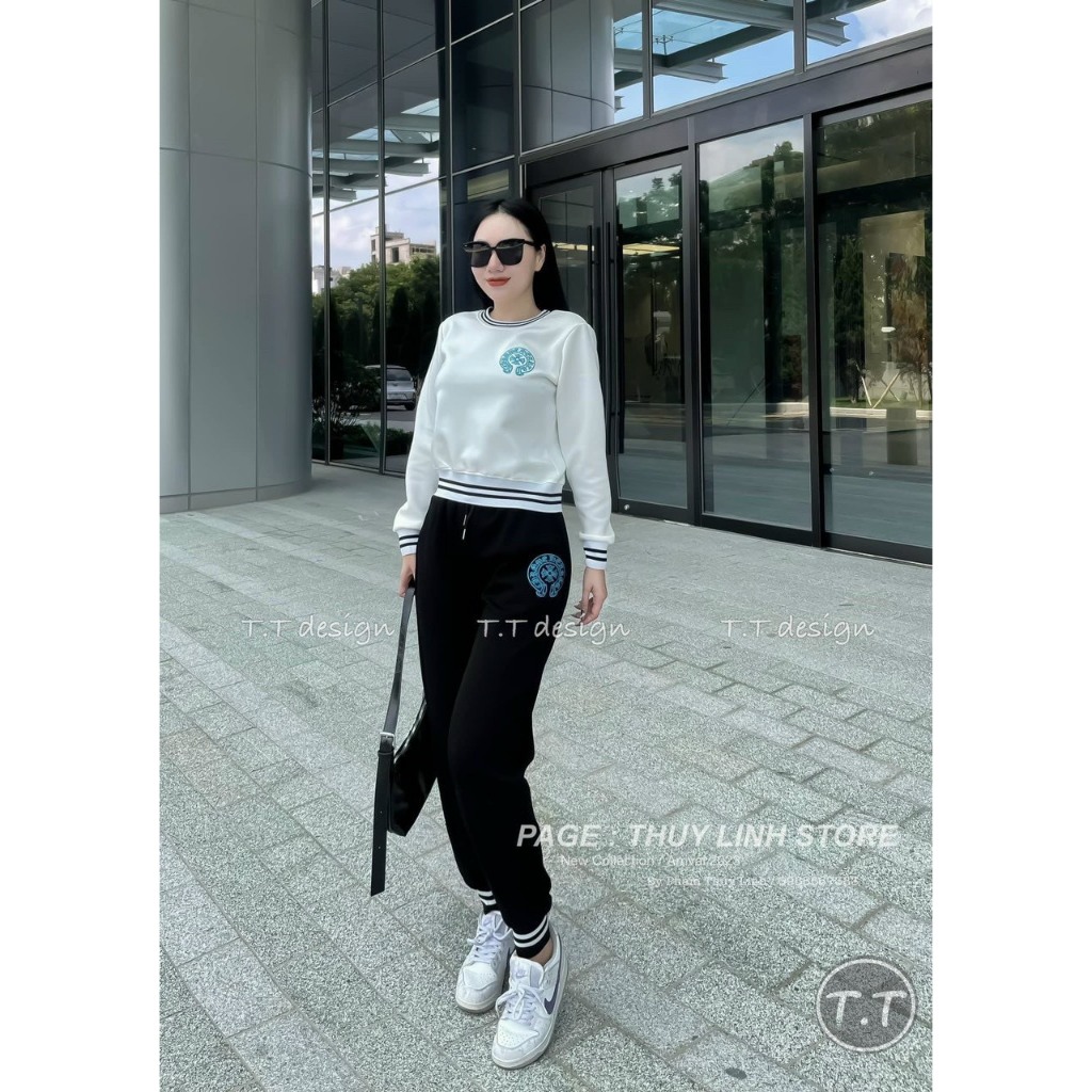 Bộ Đồ Thể Thao Nữ Logo Tròn Chất Umi - Mẫu mới Hot 2023