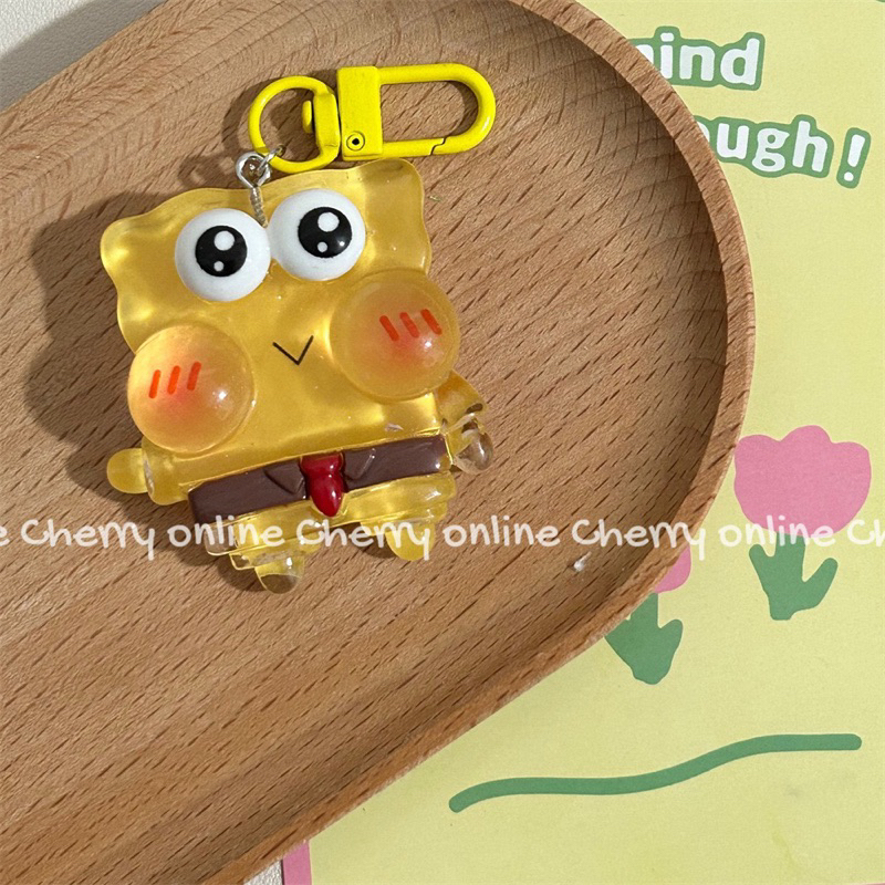 Móc khoá dạ quang phát sáng SpongeBob dễ thương