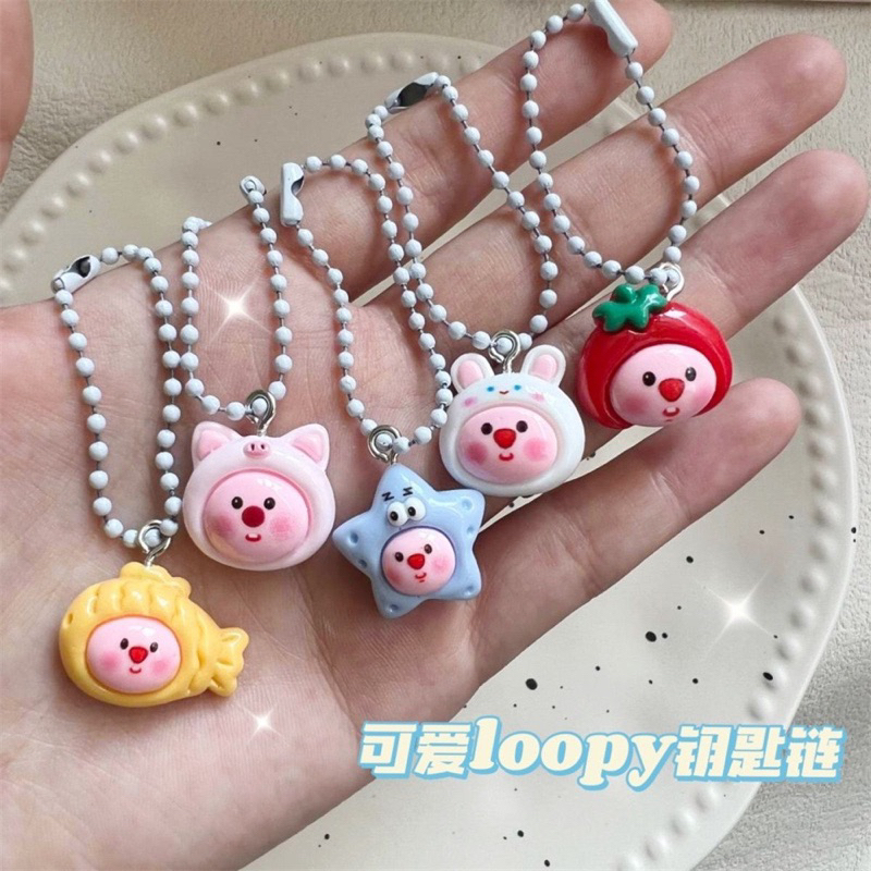 Móc khoá hình thú hải ly Loopy dễ thương hot trend 2024