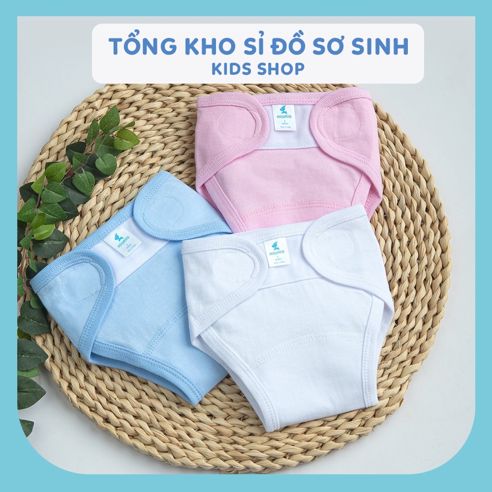 Quần dán bỉm, Set 5 chiếc Tã dán vải MIOMIO bé sơ sinh 0-6 tháng, chất liệu 100% Cotton