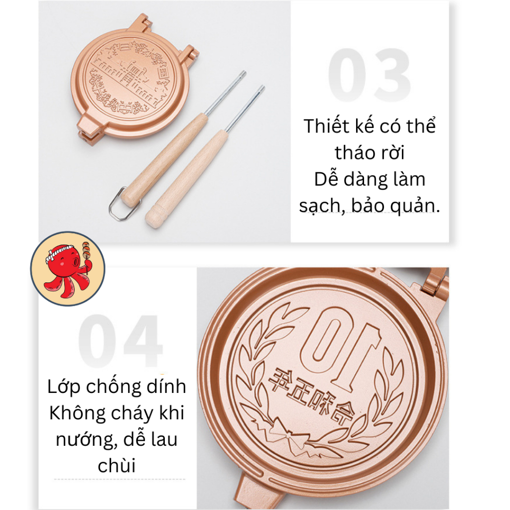 Khuôn bánh đồng xu phô mai 10 won combo làm bánh đồng xu tại nhà
