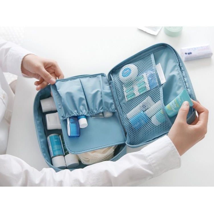 Túi nhiều ngăn đựng đồ trang điểm khi đi du lịch tiện dụng chất lượng cao Túi đựng mỹ phẩm chống nướ