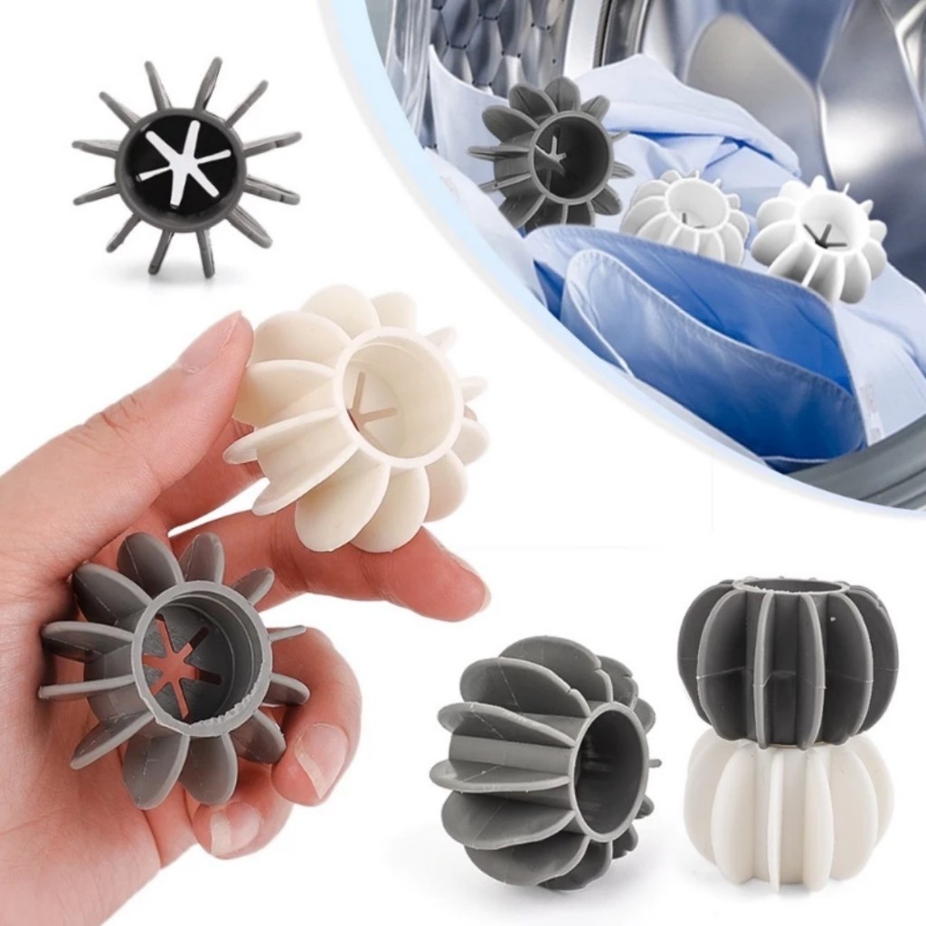 Set 5 Bóng Giặt Đồ Silicon Chống Rối Làm  Thẳng Quần Áo Tiện Dụng