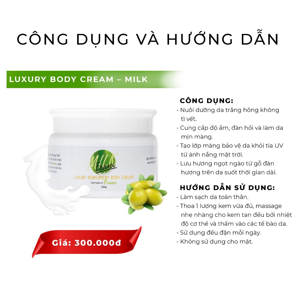 KEM DƯỠNG THỂ CAO CẤP LUXURY BODY CREAM KN BEAUTY 120ML