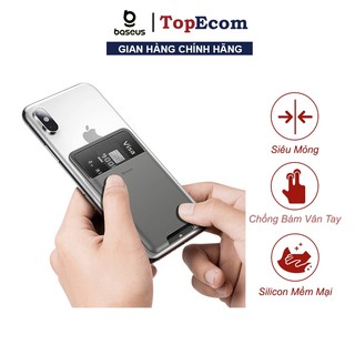 Ví Đựng Thẻ Gắn Lưng Điện Thoại Baseus - Ốp Lưng Đựng Thẻ Siêu Mỏng Gắn Lưng Điện Thoại Silicon 3M