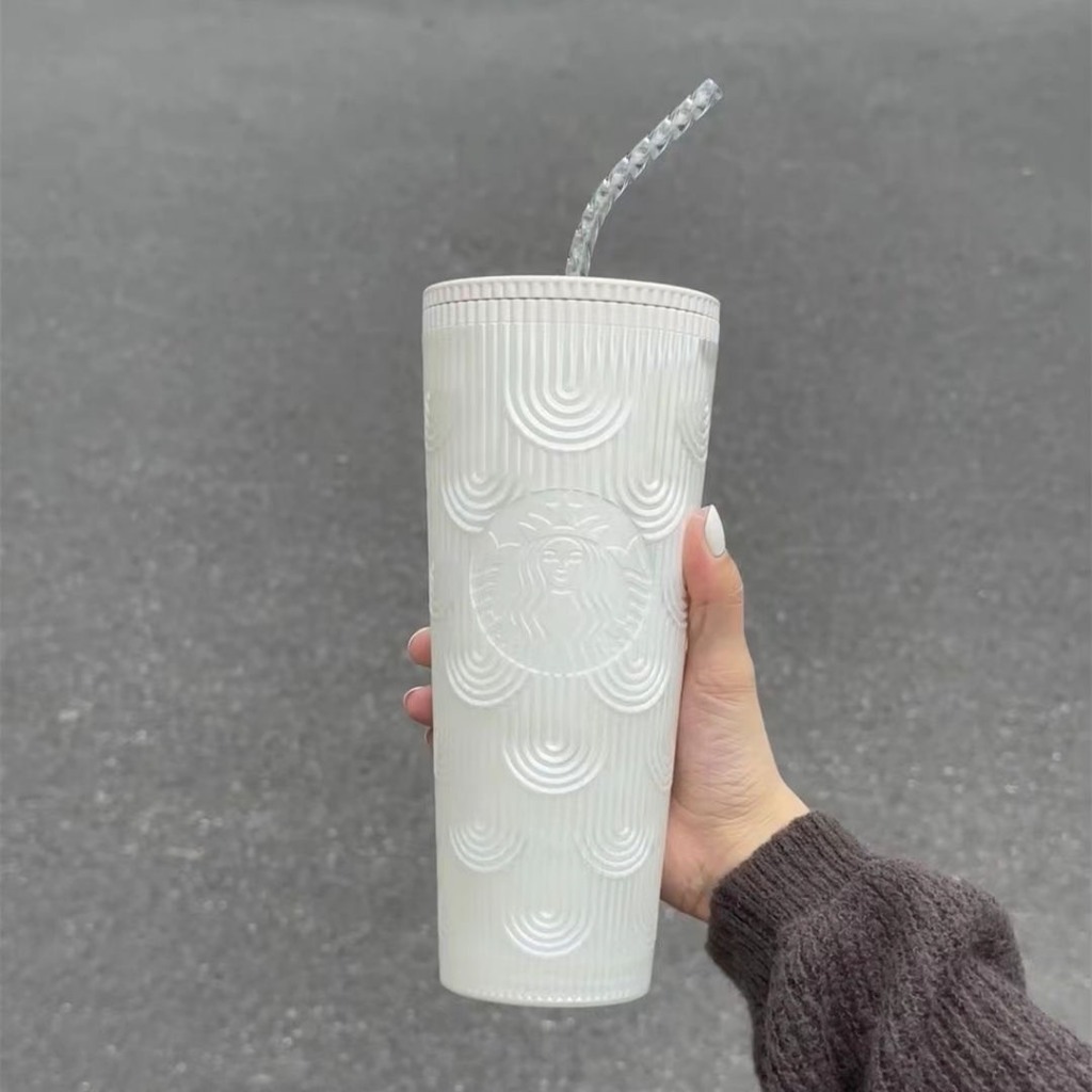 Ly Starbucks Siren Gradient Tone Màu Trắng Tinh Khôi 24Oz~710ml - OrderChinaTanGoc