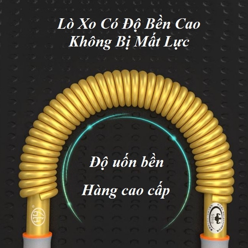 Gậy Lò Xo Gold Tập Tay Màu Vàng Siêu Nặng 100kg, 50kg, 60kg, 70kg Thanh Bẻ Lò Xo Tập Gym Thể Thao Chính Hãng