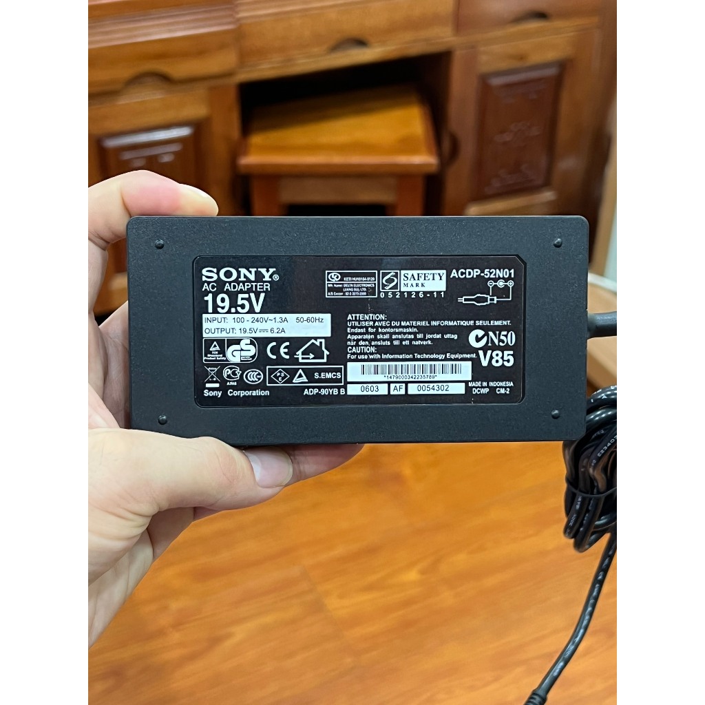ADAPTOR- NGUỒN TIVI SONY 19.5V 6.2A CHÍNH HÃNG