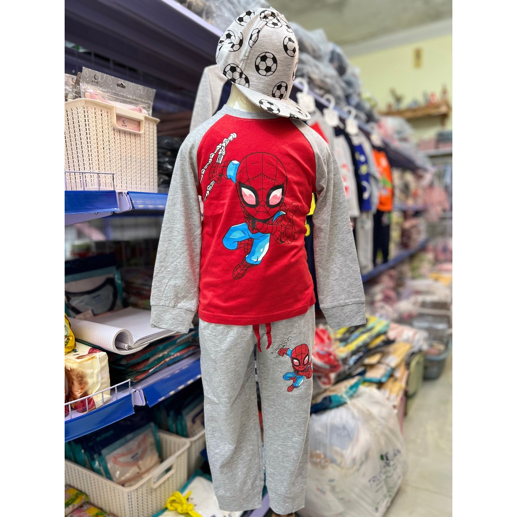 Bộ Dài Tay Raglan Thu Đông Bé Trai, Vải Cotton Xuất Dư Co giãn Mềm Mịn Size 2Y-7Y