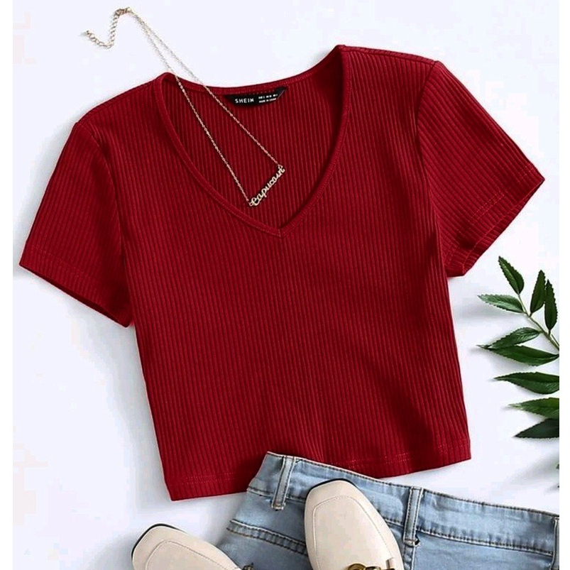 Áo Croptop nữ from ôm chất thun co dãn mềm mịn, thoáng mát
