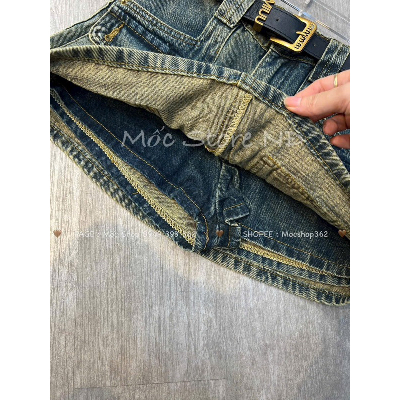 CHÂN VÁY JEANS TÚI HỘP TRƯỚC KÈM ẢNH THẬT #1121