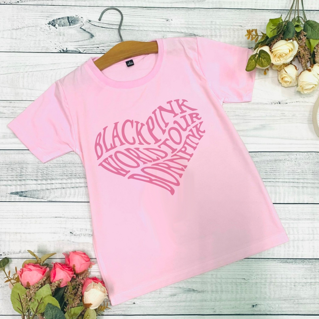 Áo thun nhóm nhạc nữ BlackPink, Áo thun hồng Black Pink siêu ngầu, có size từ 10kg - 60kg